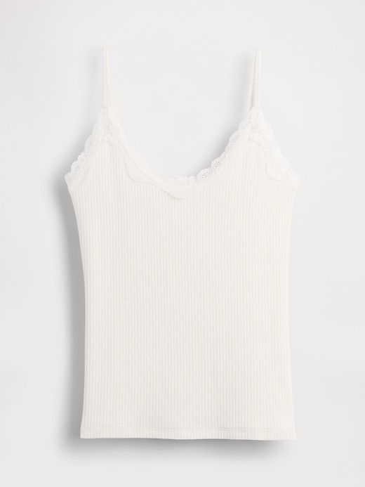 Image number 5 showing, Lace-Trim Pointelle Cami