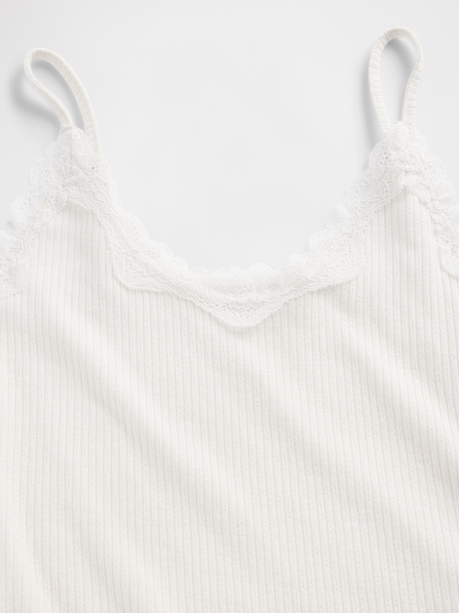 Lace-Trim Pointelle Cami