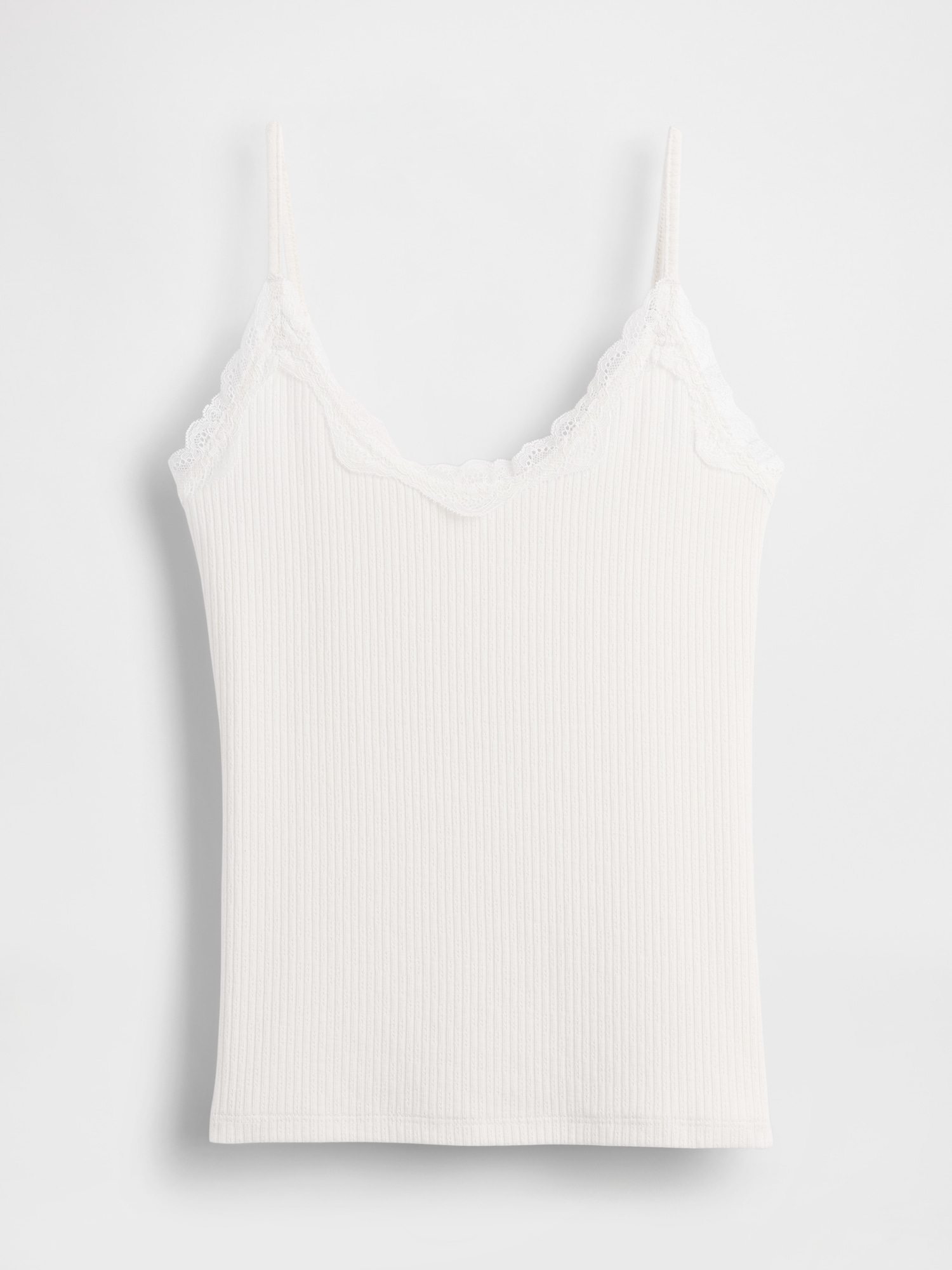 Lace-Trim Pointelle Cami