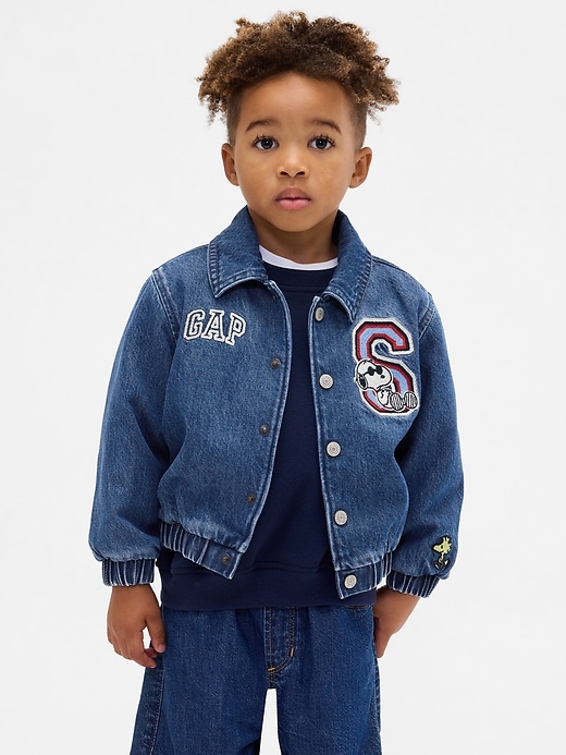 Image number 1 showing, Baby & Toddler Snoopy Logo Denim Jacket