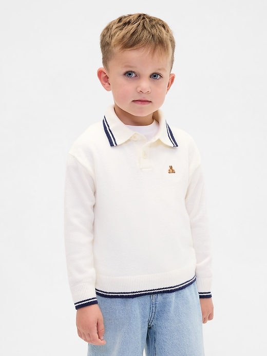 Image number 3 showing, Baby & Toddler CashSoft Polo Sweater