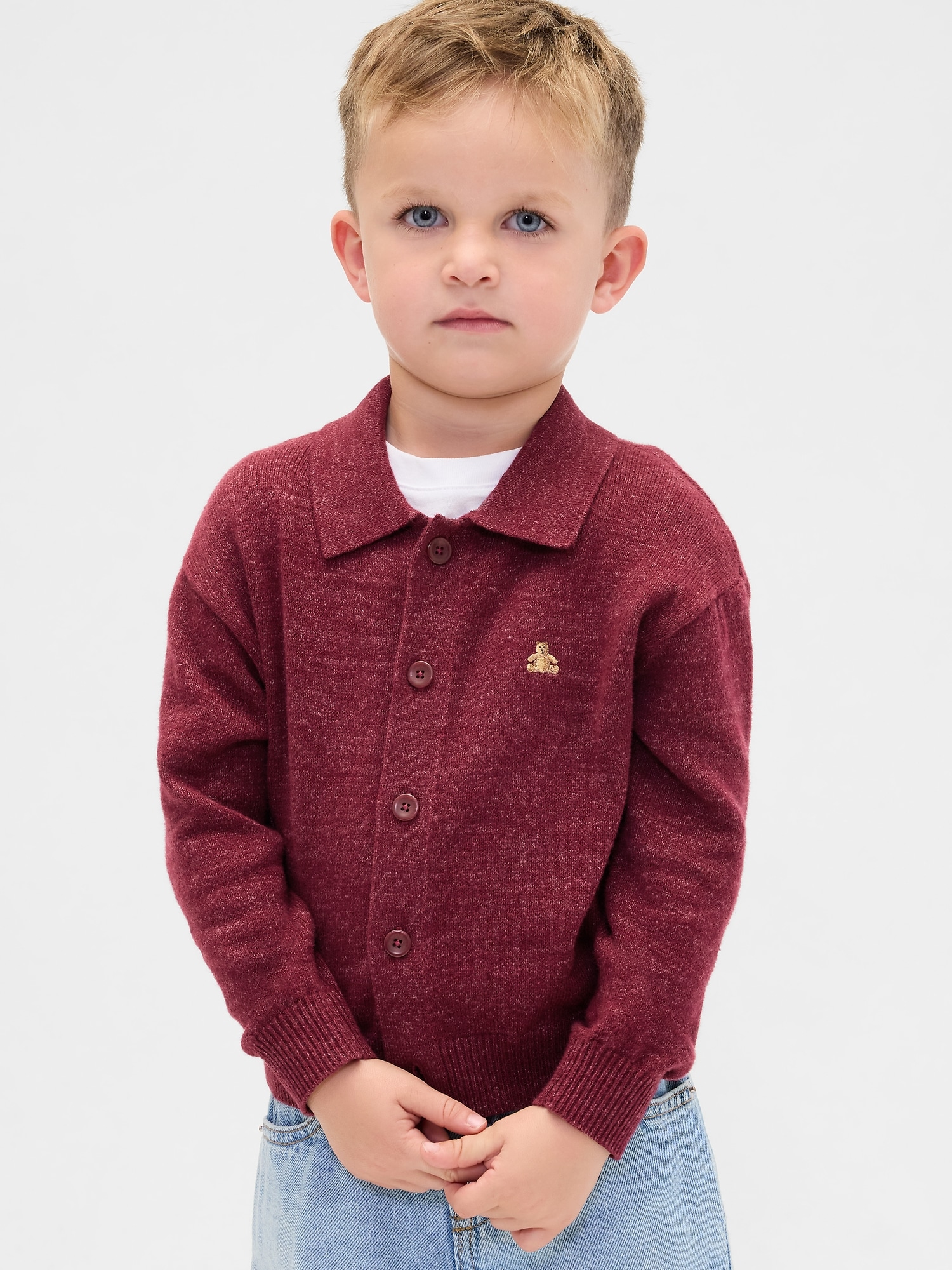 Baby & Toddler Collared Button-Front Sweater