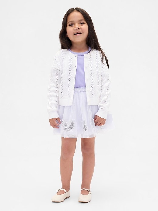 Image number 1 showing, Baby & Toddler Tulle & Sequin Heart Skirt