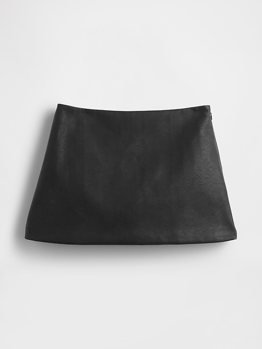 Image number 4 showing, Vegan Leather Mini Skort