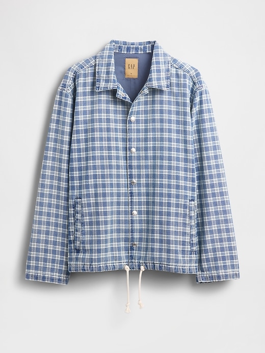 Image number 7 showing, Denim Check Coaches Jacket