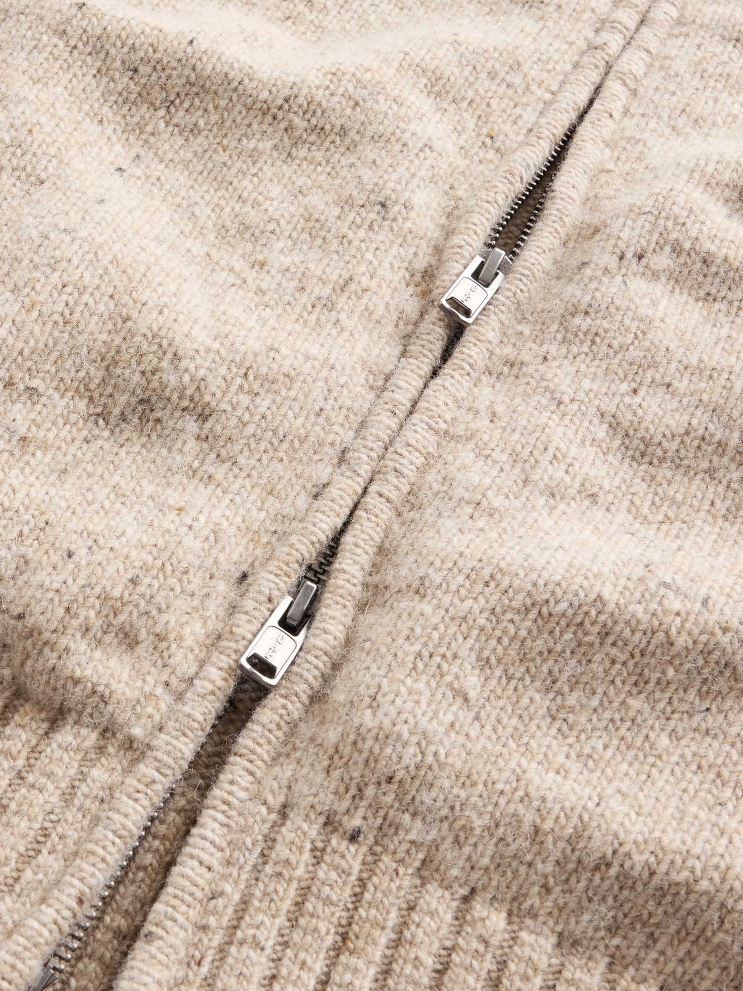 Wool-Blend Zip Cardigan Sweater
