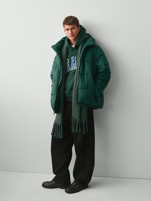 L'image numéro 4 présente Écharpe brossée à franges