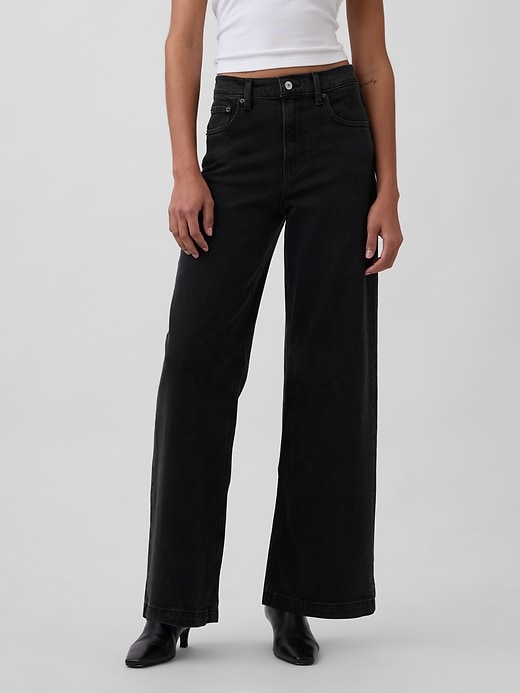 Image number 2 showing, High Rise Stride Wide-Leg Jeans