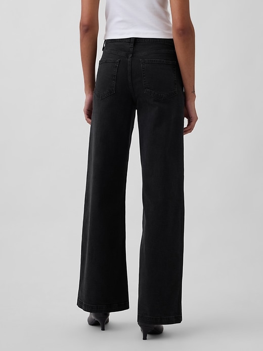 Image number 4 showing, High Rise Stride Wide-Leg Jeans