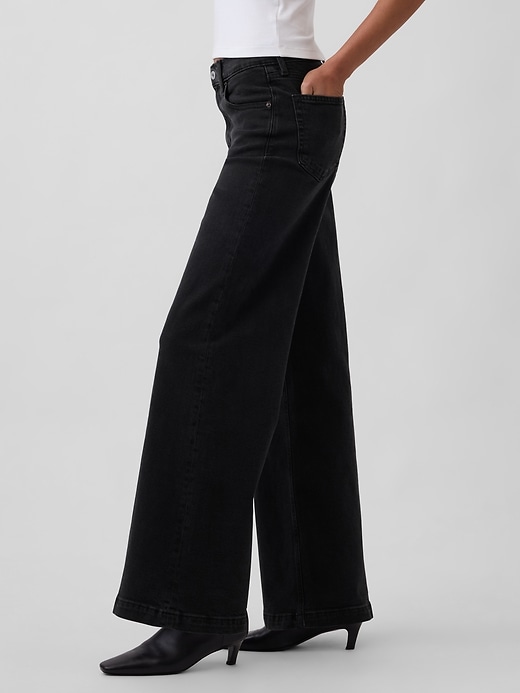 Image number 3 showing, High Rise Stride Wide-Leg Jeans
