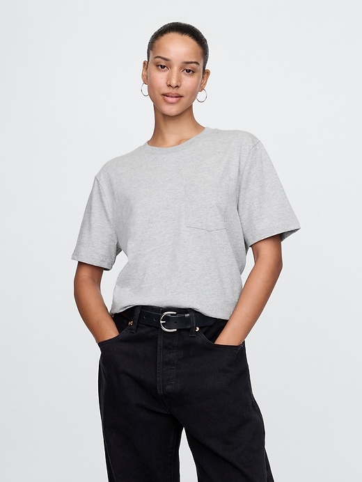 Image number 4 showing, Adult Organic Cotton Pocket T-Shirt