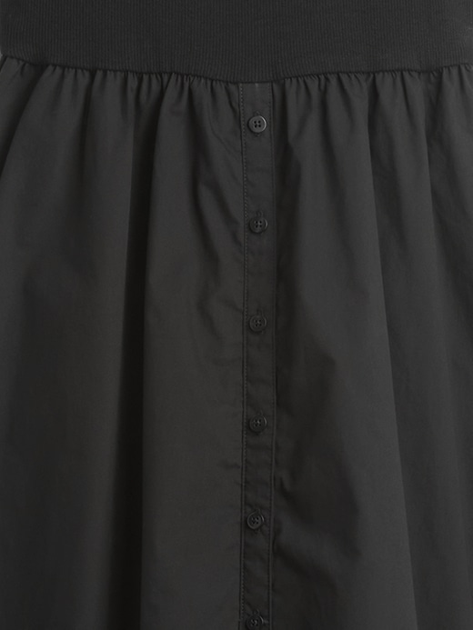 L'image numéro 4 présente Robe longue moderne en matières mixtes