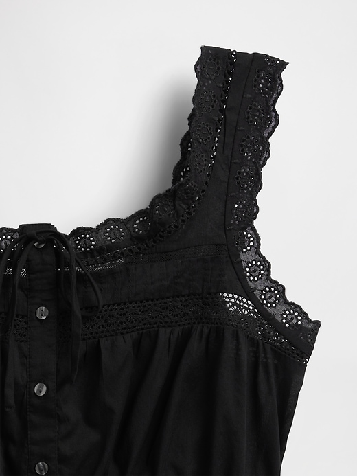 Image number 5 showing, Lace-Trim Peplum Top