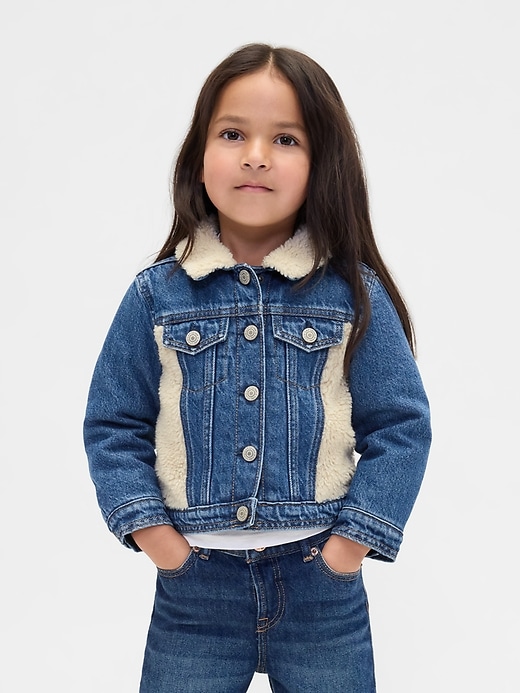 Image number 1 showing, Baby & Toddler Sherpa Icon Denim Jacket