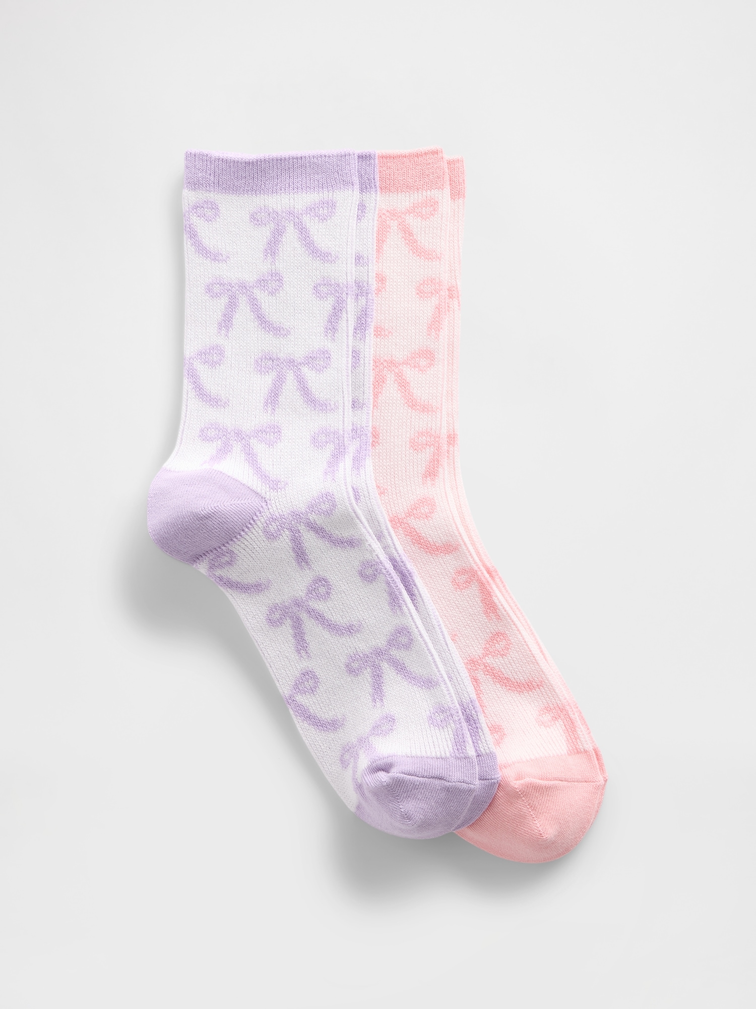 Kids Bow Crew Socks (2-Pack)