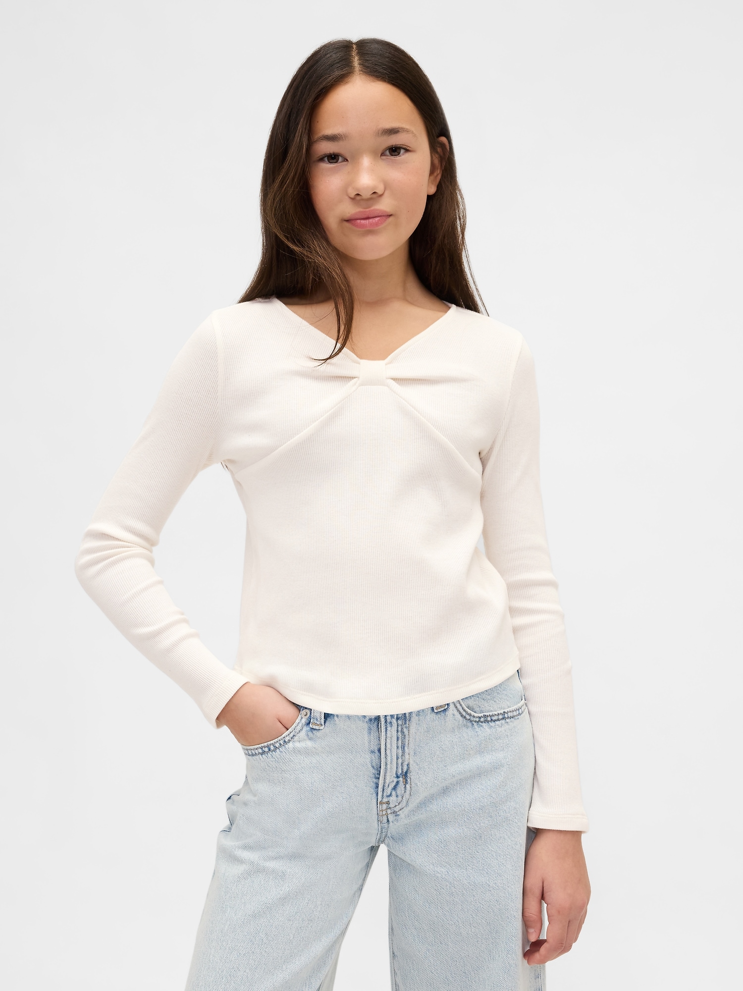 Kids Bow-Neck T-Shirt