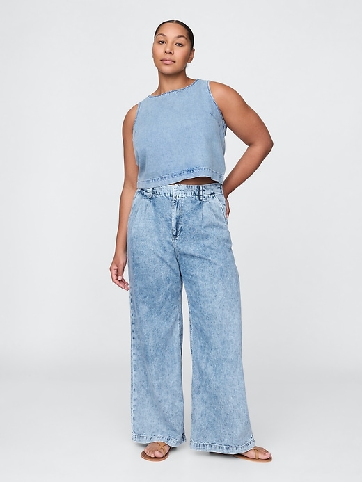 Image number 5 showing, 365 High Rise UltraSoft Pleated Denim Trousers