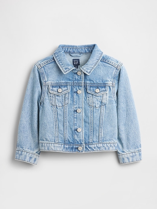 L'image numéro 1 présente Veste en denim à motif de cœur pour Bébé et Tout-petit