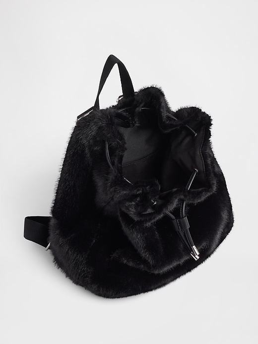 Image number 3 showing, Kids Faux Fur Backpack