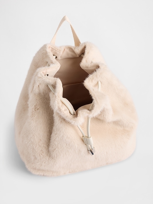 Image number 3 showing, Kids Faux Fur Backpack