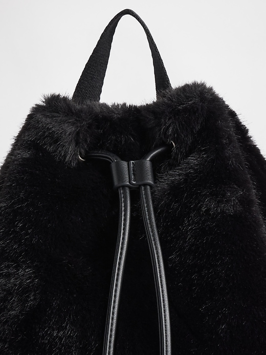Image number 4 showing, Kids Faux Fur Backpack