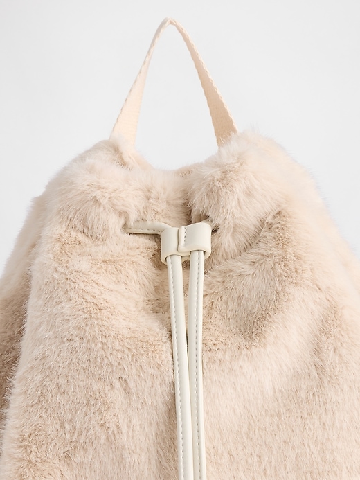 Image number 4 showing, Kids Faux Fur Backpack