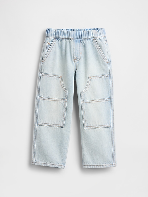 Image number 1 showing, Baby & Toddler Pull-On Baggy Carpenter Jeans