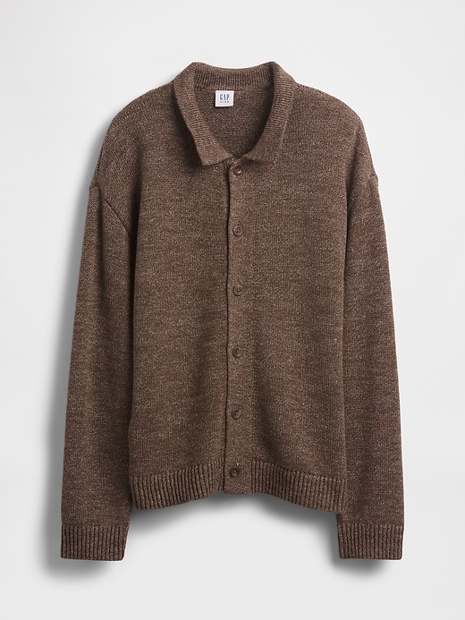 Image number 2 showing, Kids Relaxed Polo Cardigan Sweater