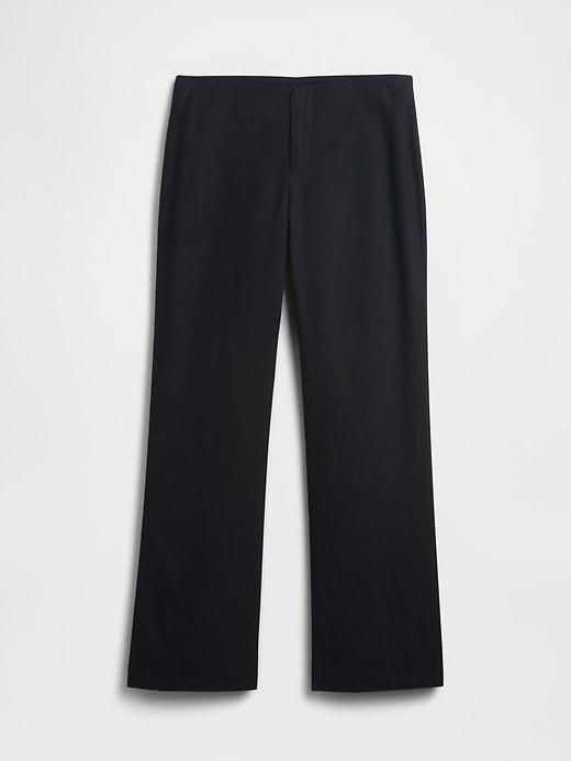 Image number 5 showing, Low Rise Linen-Blend Flare Pants