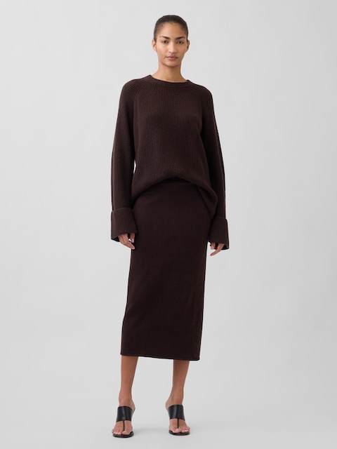 CashSoft Stretch Midi Skirt