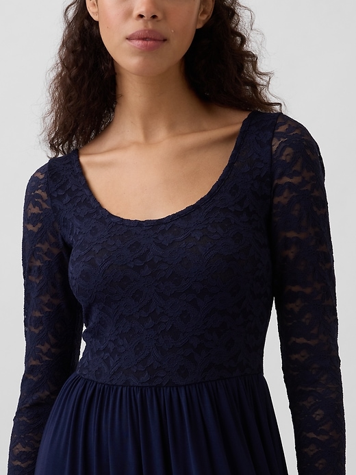 Image number 4 showing, Mixed Media Maxi Dress