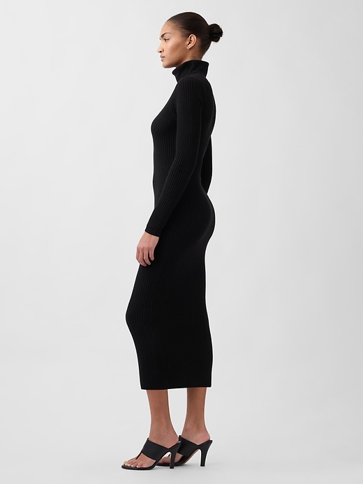 Image number 3 showing, CashSoft Turtleneck Maxi Sweater Dress