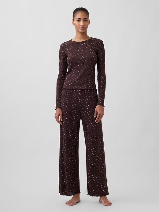 Image number 1 showing, Pointelle PJ Pants