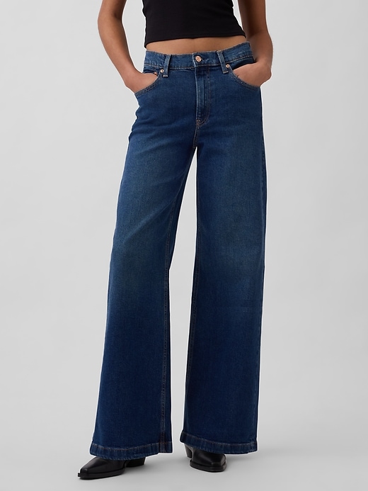 Image number 2 showing, High Rise Stride Wide-Leg Jeans