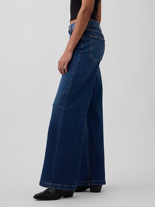 Image number 3 showing, High Rise Stride Wide-Leg Jeans