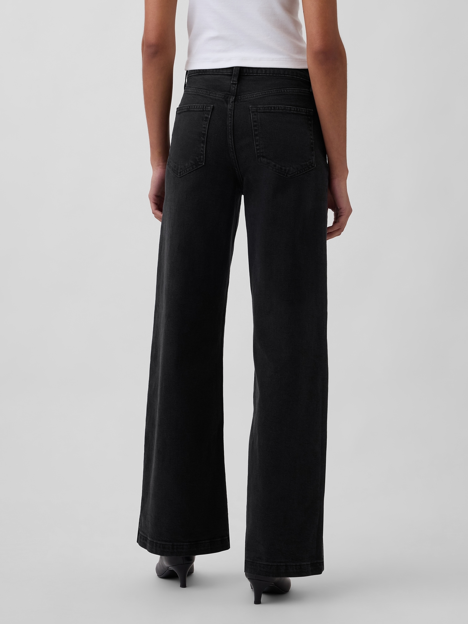 High Rise Stride Wide-Leg Jeans