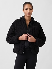 Image number 1 showing, GapFit Reversible Sherpa Jacket