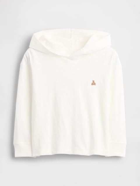 T-SHIRT À CAPUCHON EN COTON BIOLOGIQUE POUR BÉBÉ ET TOUT-PETIT