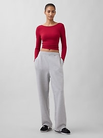 Image number 2 showing, GapFit Smooth Boatneck T-Shirt