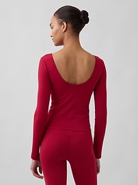 Image number 3 showing, GapFit Smooth Boatneck T-Shirt