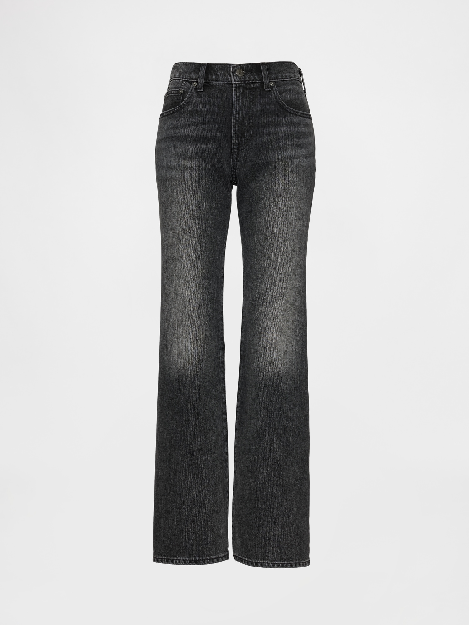 Mid Rise Rigid Relaxed Flare Jeans