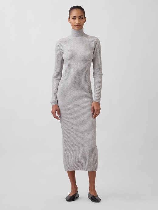 Image number 1 showing, CashSoft Turtleneck Maxi Sweater Dress