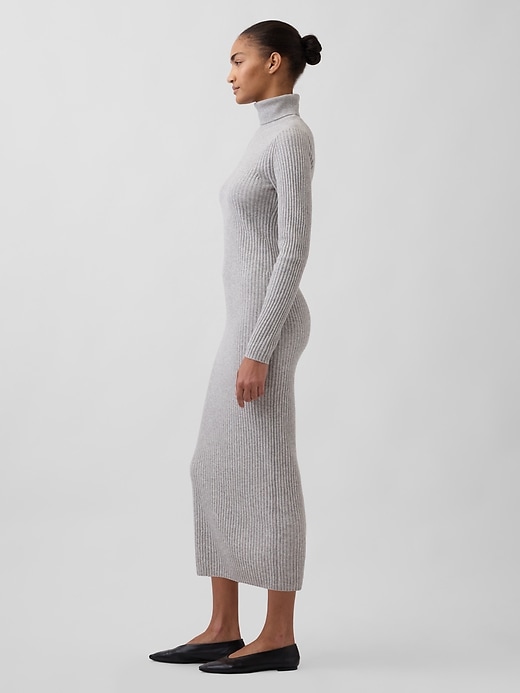 Image number 3 showing, CashSoft Turtleneck Maxi Sweater Dress