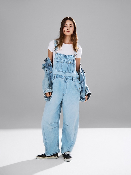 Image number 6 showing, UltraSoft Denim Horseshoe Overalls
