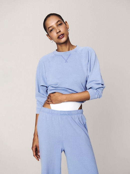 L'image numéro 4 présente Pantalon classique en jersey bouclette