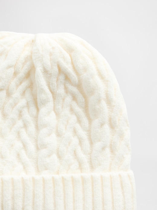 Image number 4 showing, CashSoft Cable-Knit Beanie