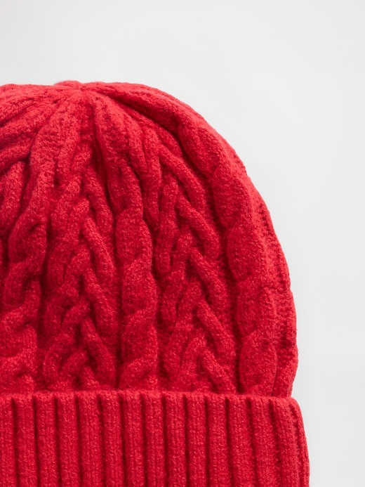 Image number 5 showing, CashSoft Cable-Knit Beanie