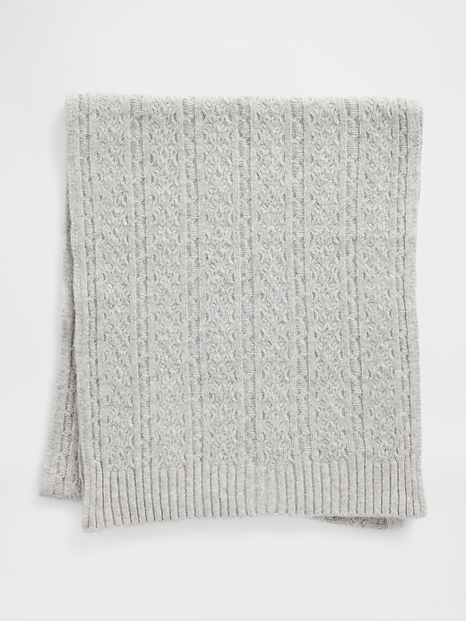 Image number 4 showing, CashSoft Cable-Knit Scarf