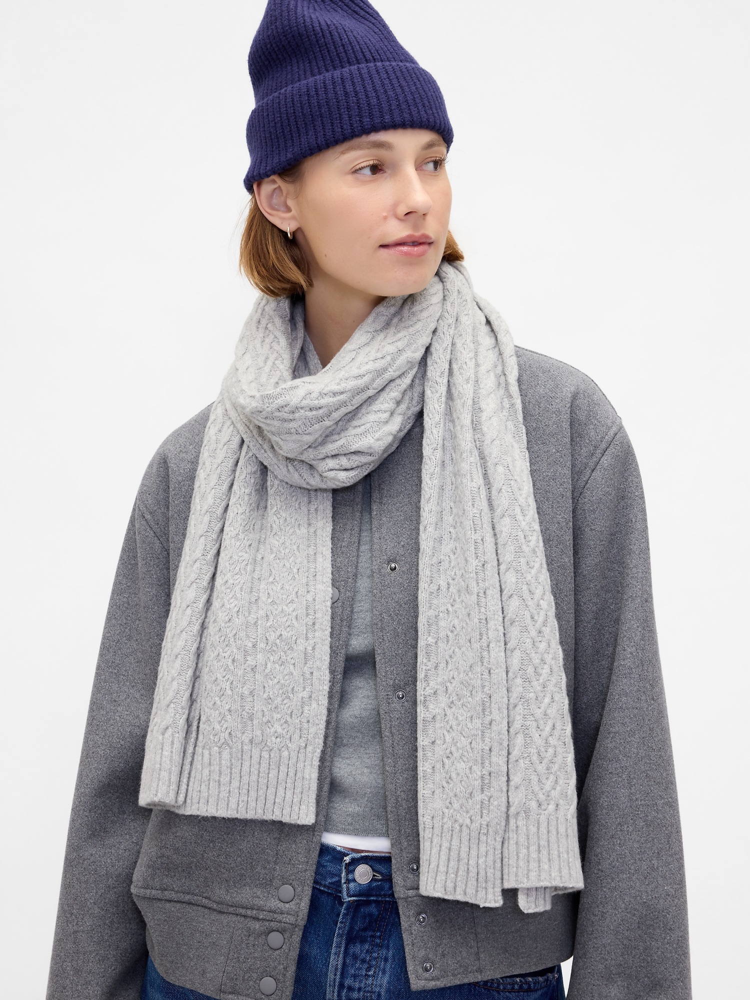 CashSoft Cable-Knit Scarf | Gap