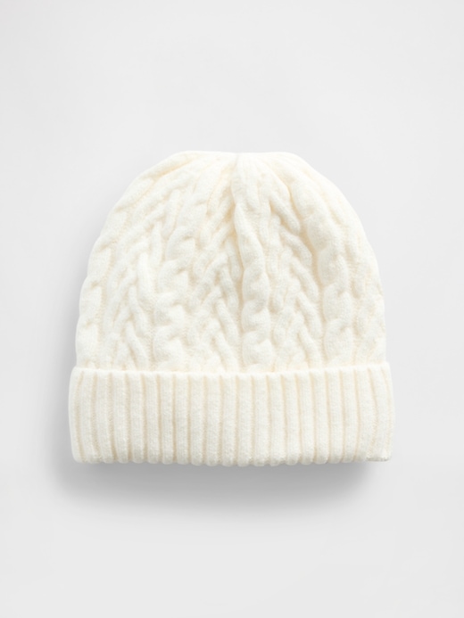 Image number 3 showing, CashSoft Cable-Knit Beanie